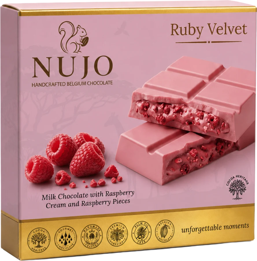 NUJO Ruby Velvet chocolate box 100g